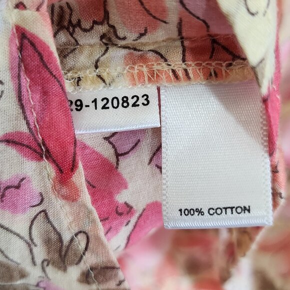 Ann Taylor LOFT Y2K Floral Lightweight Button-Up Blouse Size Medium - Picture 14 of 15